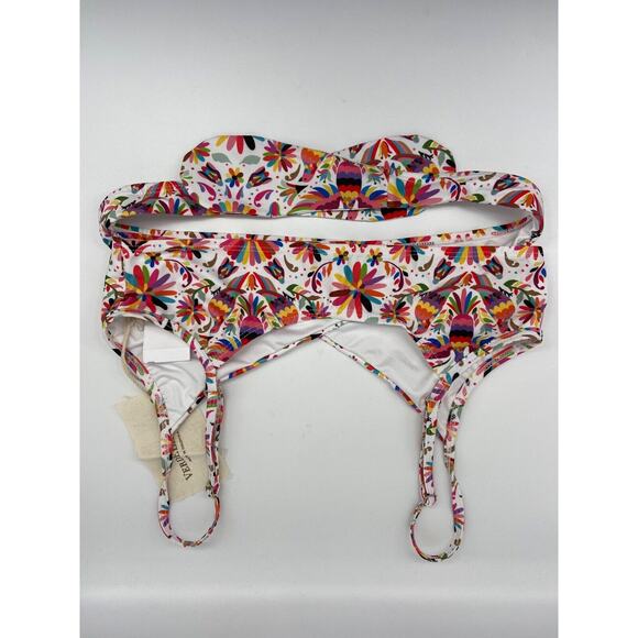 NWT‎ Verdelimon Swim Top Medium 286116 Izamal Printed Birds Wrap Strap $177 - Picture 9 of 16
